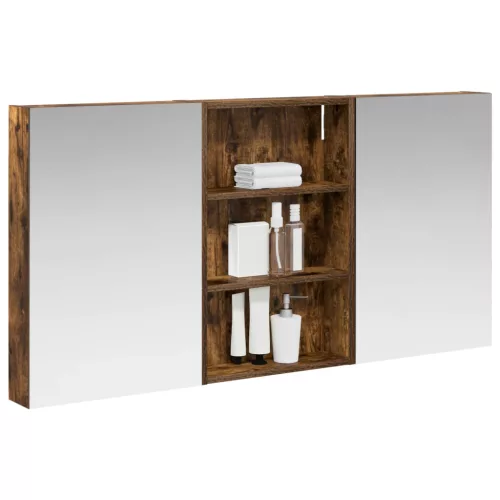  Fürdőszobai Szekrény Szett 3 pcs 120 x 10,5 x 60,5 cm Faanyag