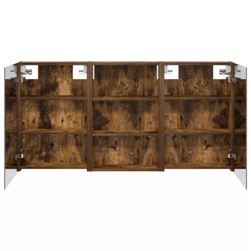  Fürdőszobai Szekrény Szett 3 pcs 120 x 10,5 x 60,5 cm Faanyag