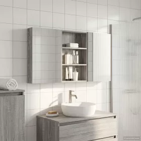    Fürdőszobai Szekrény Szett 3 pcs 120 x 10,5 x 60,5 cm Faanyag