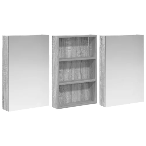  Fürdőszobai Szekrény Szett 3 pcs 120 x 10,5 x 60,5 cm Faanyag