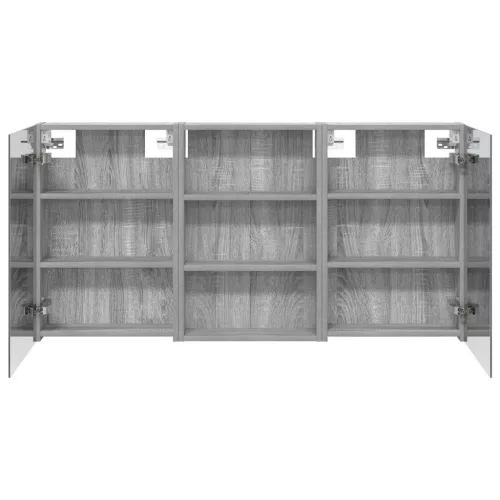  Fürdőszobai Szekrény Szett 3 pcs 120 x 10,5 x 60,5 cm Faanyag