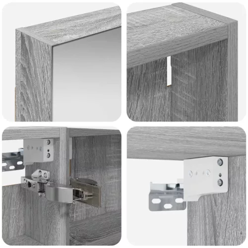  Fürdőszobai Szekrény Szett 3 pcs 120 x 10,5 x 60,5 cm Faanyag