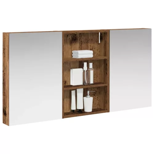  Fürdőszobai Szekrény Szett 3 pcs 120 x 10,5 x 60,5 cm Faanyag