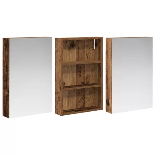  Fürdőszobai Szekrény Szett 3 pcs 120 x 10,5 x 60,5 cm Faanyag