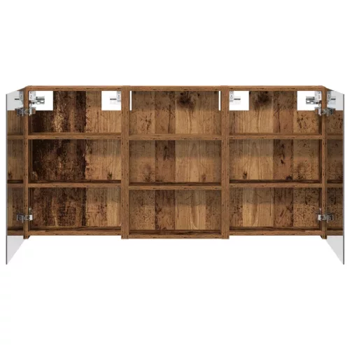  Fürdőszobai Szekrény Szett 3 pcs 120 x 10,5 x 60,5 cm Faanyag