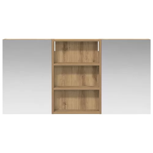  Fürdőszobai Szekrény Szett 3 pcs 120 x 10,5 x 60,5 cm Faanyag