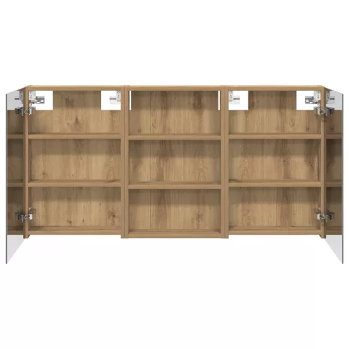  Fürdőszobai Szekrény Szett 3 pcs 120 x 10,5 x 60,5 cm Faanyag