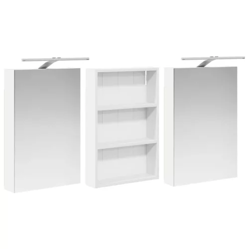  Fürdőszobai Szekrény Szett 3 pcs 120 x 10,5 x 60,5 cm Faanyag