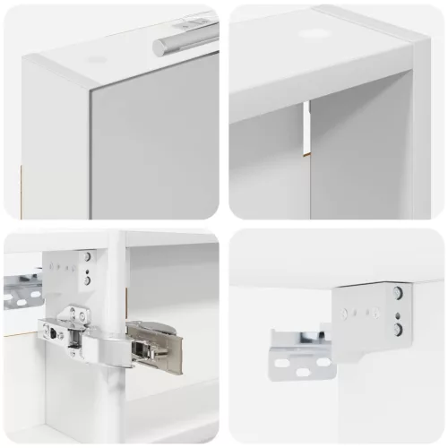  Fürdőszobai Szekrény Szett 3 pcs 120 x 10,5 x 60,5 cm Faanyag