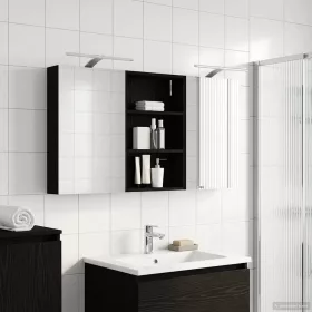    Fürdőszobai Szekrény Szett 3 pcs 120 x 10,5 x 60,5 cm Faanyag