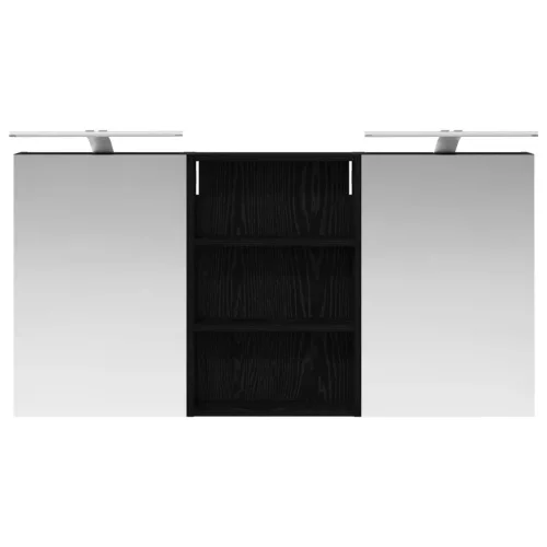  Fürdőszobai Szekrény Szett 3 pcs 120 x 10,5 x 60,5 cm Faanyag