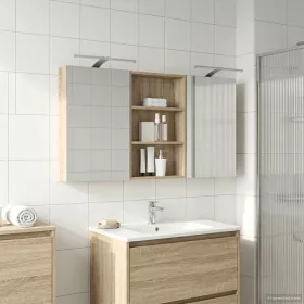    Fürdőszobai Szekrény Szett 3 pcs 120 x 10,5 x 60,5 cm Faanyag