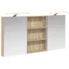  Fürdőszobai Szekrény Szett 3 pcs 120 x 10,5 x 60,5 cm Faanyag