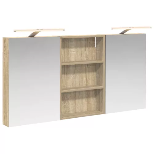  Fürdőszobai Szekrény Szett 3 pcs 120 x 10,5 x 60,5 cm Faanyag