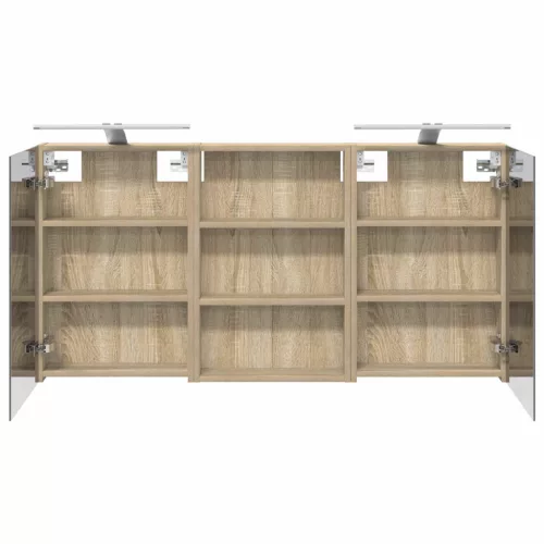  Fürdőszobai Szekrény Szett 3 pcs 120 x 10,5 x 60,5 cm Faanyag