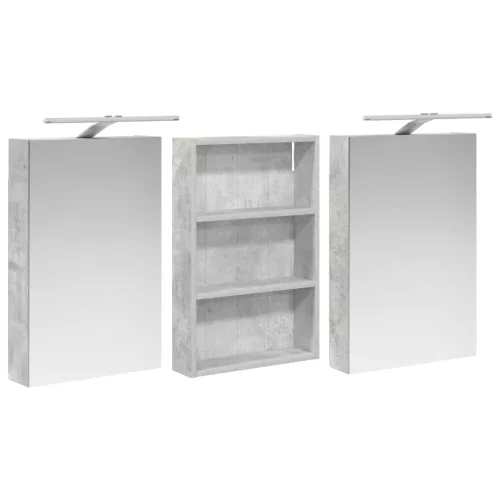  Fürdőszobai Szekrény Szett 3 pcs 120 x 10,5 x 60,5 cm Faanyag