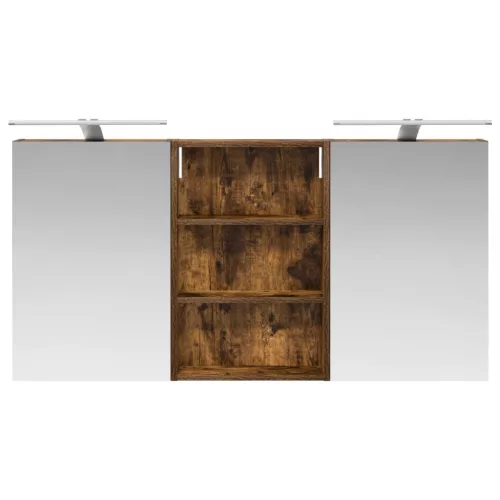  Fürdőszobai Szekrény Szett 3 pcs 120 x 10,5 x 60,5 cm Faanyag