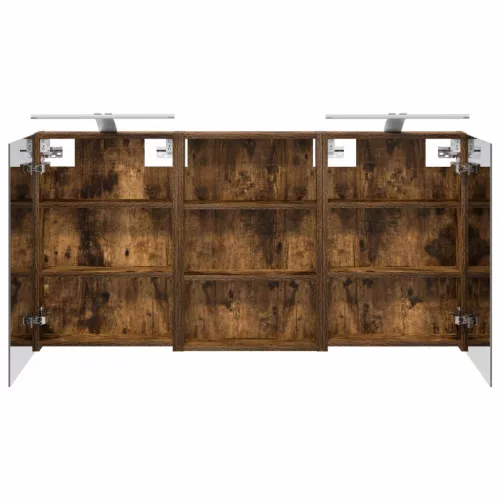  Fürdőszobai Szekrény Szett 3 pcs 120 x 10,5 x 60,5 cm Faanyag