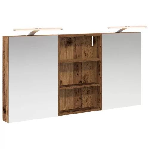  Fürdőszobai Szekrény Szett 3 pcs 120 x 10,5 x 60,5 cm Faanyag