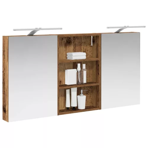  Fürdőszobai Szekrény Szett 3 pcs 120 x 10,5 x 60,5 cm Faanyag