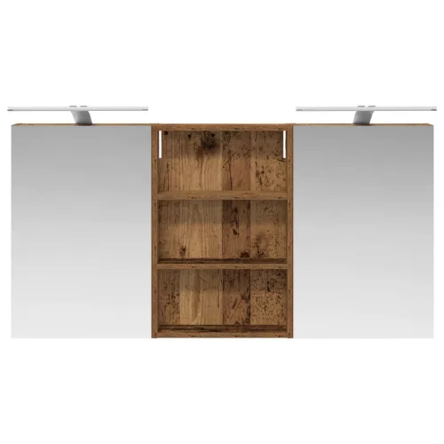  Fürdőszobai Szekrény Szett 3 pcs 120 x 10,5 x 60,5 cm Faanyag