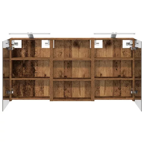  Fürdőszobai Szekrény Szett 3 pcs 120 x 10,5 x 60,5 cm Faanyag