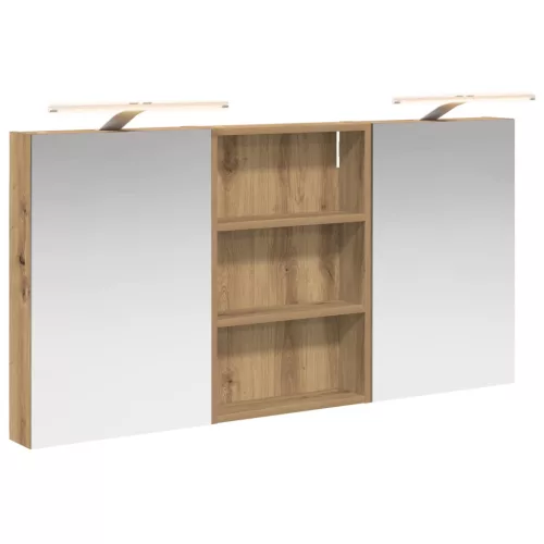  Fürdőszobai Szekrény Szett 3 pcs 120 x 10,5 x 60,5 cm Faanyag