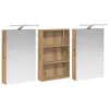  Fürdőszobai Szekrény Szett 3 pcs 120 x 10,5 x 60,5 cm Faanyag