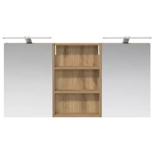  Fürdőszobai Szekrény Szett 3 pcs 120 x 10,5 x 60,5 cm Faanyag