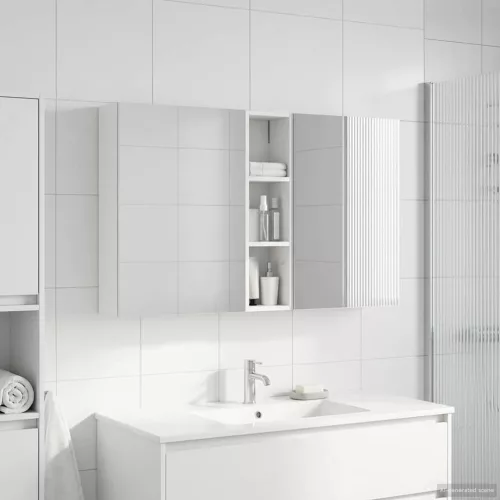  Fürdőszobai Szekrény Szett 3 pcs 120 x 14,5 x 70 cm Faanyag