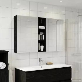    Fürdőszobai Szekrény Szett 3 pcs 120 x 14,5 x 70 cm Faanyag