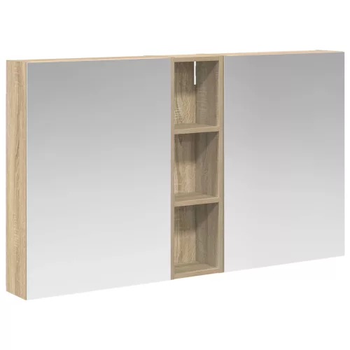  Fürdőszobai Szekrény Szett 3 pcs 120 x 14,5 x 70 cm Faanyag