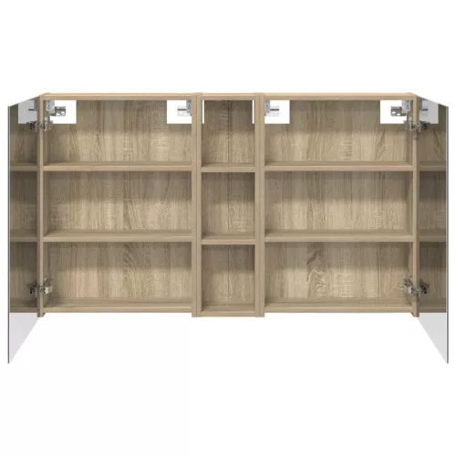  Fürdőszobai Szekrény Szett 3 pcs 120 x 14,5 x 70 cm Faanyag