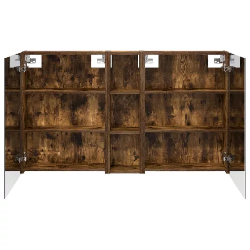  Fürdőszobai Szekrény Szett 3 pcs 120 x 14,5 x 70 cm Faanyag