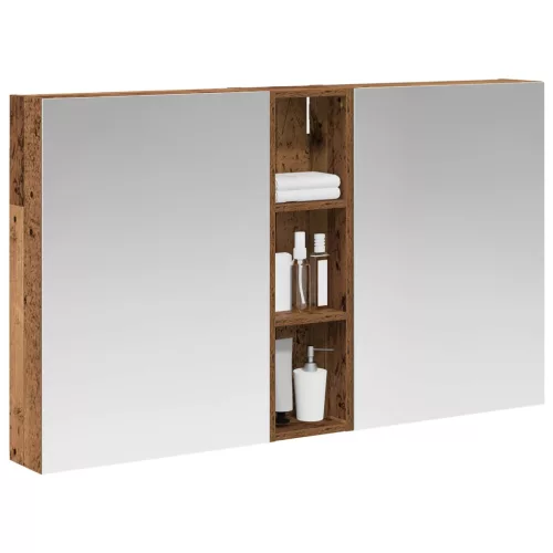  Fürdőszobai Szekrény Szett 3 pcs 120 x 14,5 x 70 cm Faanyag