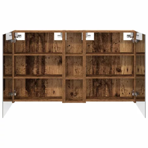  Fürdőszobai Szekrény Szett 3 pcs 120 x 14,5 x 70 cm Faanyag