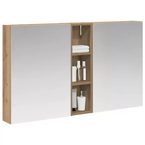  Fürdőszobai Szekrény Szett 3 pcs 120 x 14,5 x 70 cm Faanyag