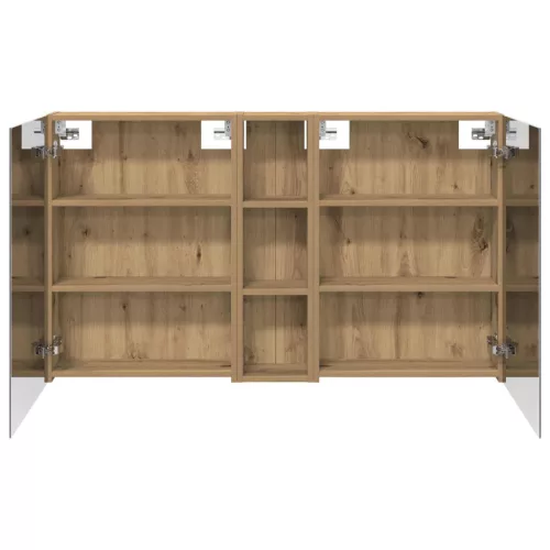  Fürdőszobai Szekrény Szett 3 pcs 120 x 14,5 x 70 cm Faanyag