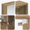  Fürdőszobai Szekrény Szett 3 pcs 120 x 14,5 x 70 cm Faanyag