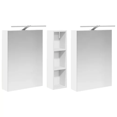  Fürdőszobai Szekrény Szett 3 pcs 120 x 14,5 x 70 cm Faanyag