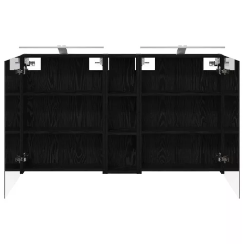  Fürdőszobai Szekrény Szett 3 pcs 120 x 14,5 x 70 cm Faanyag