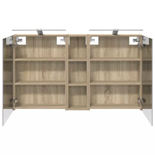  Fürdőszobai Szekrény Szett 3 pcs 120 x 14,5 x 70 cm Faanyag