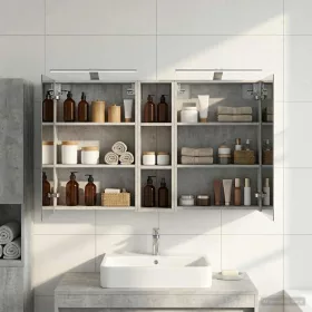    Fürdőszobai Szekrény Szett 3 pcs 120 x 14,5 x 70 cm Faanyag