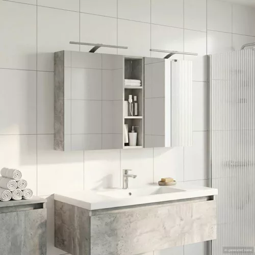  Fürdőszobai Szekrény Szett 3 pcs 120 x 14,5 x 70 cm Faanyag