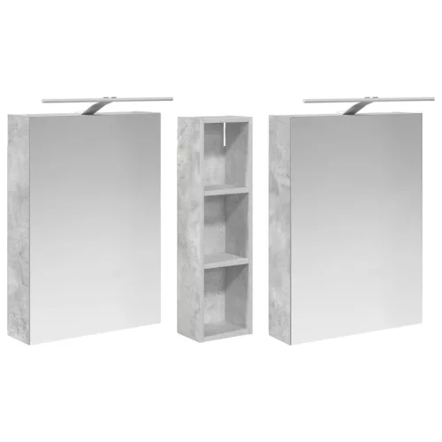  Fürdőszobai Szekrény Szett 3 pcs 120 x 14,5 x 70 cm Faanyag