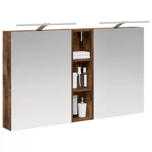  Fürdőszobai Szekrény Szett 3 pcs 120 x 14,5 x 70 cm Faanyag