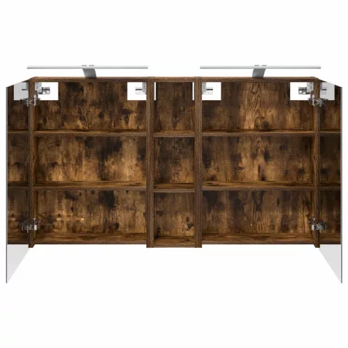  Fürdőszobai Szekrény Szett 3 pcs 120 x 14,5 x 70 cm Faanyag