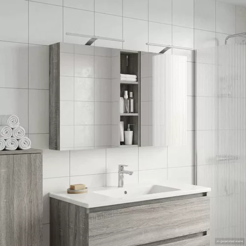  Fürdőszobai Szekrény Szett 3 pcs 120 x 14,5 x 70 cm Faanyag