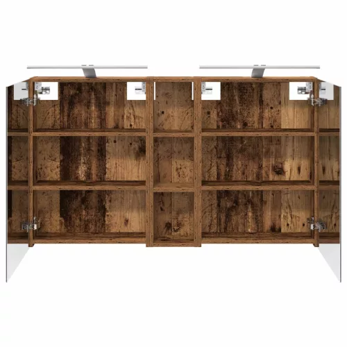  Fürdőszobai Szekrény Szett 3 pcs 120 x 14,5 x 70 cm Faanyag