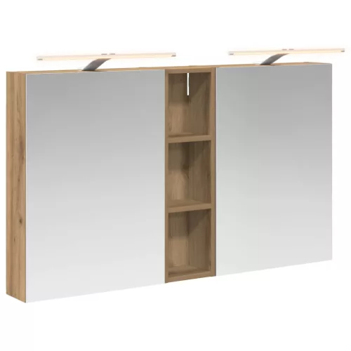  Fürdőszobai Szekrény Szett 3 pcs 120 x 14,5 x 70 cm Faanyag